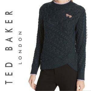 Ted Baker Navy Cable Knit Sweater